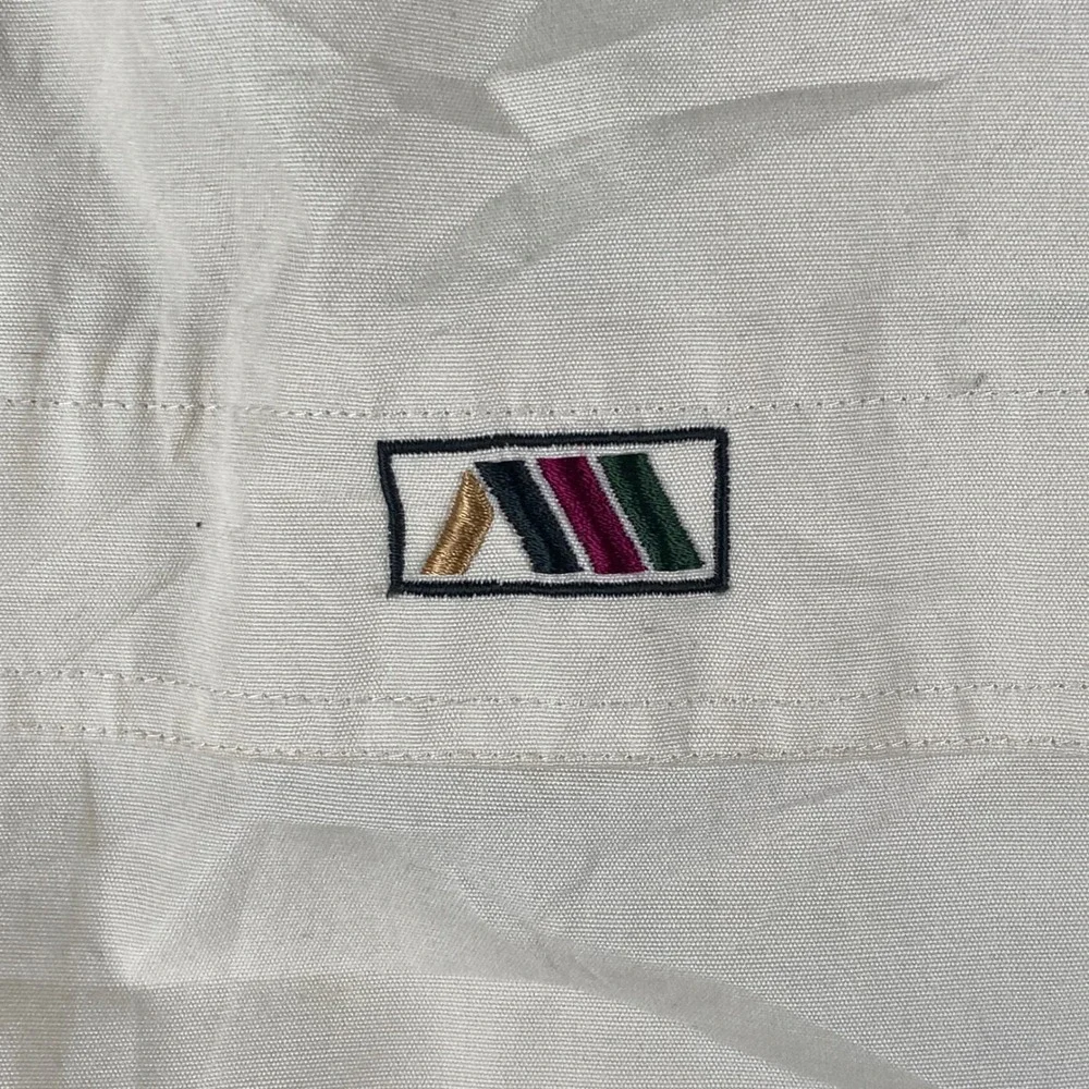 Vintage AM Player Windbreaker Jacket‎ Mens XL Cream Willowbrook GC Golf Course